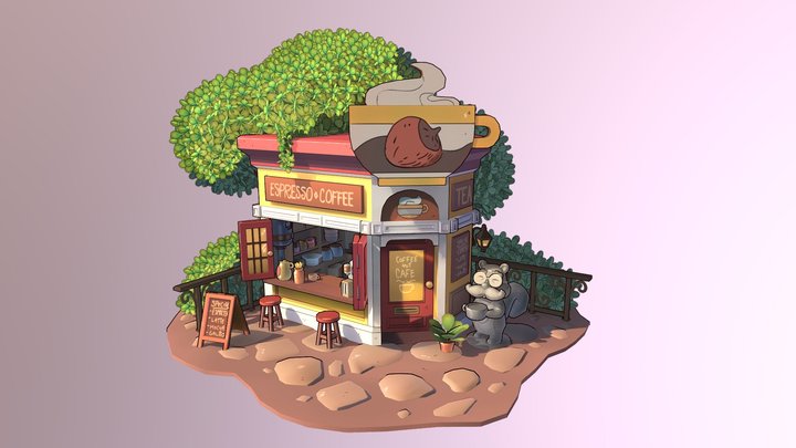 Coffee Nut Cafe 3D Model