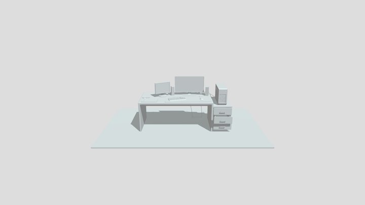 Computer-workspace 3D Model