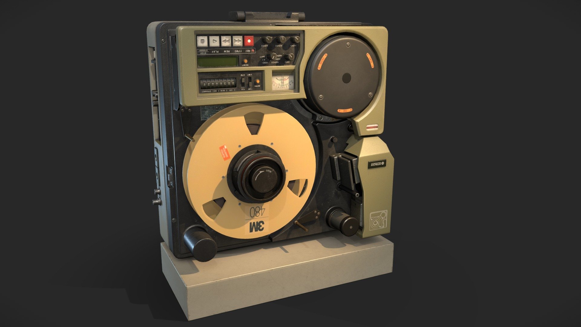 Hitachi HR 100 VTR 3D model by khu_GO (kkhutugov) [f54cbb1