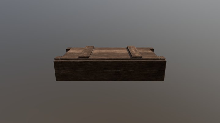 Long Storage Crate Low 3D Model