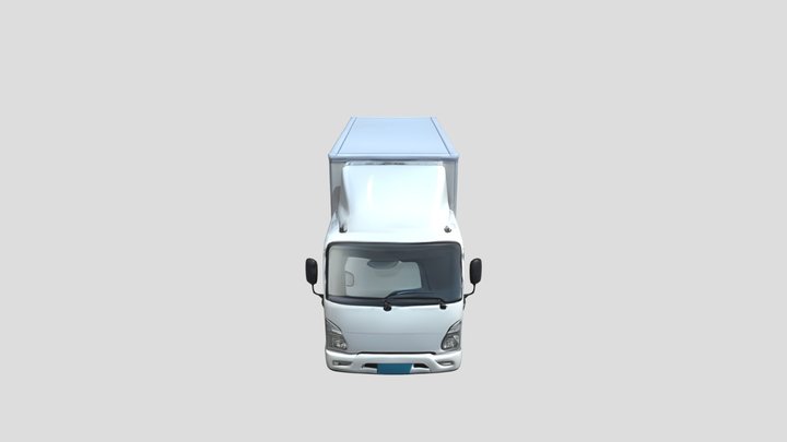 A white delivery truck 3D Model