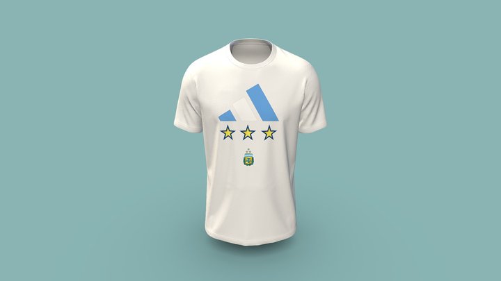 Argentina Messi New Jersey Design 2022 3D model rigged