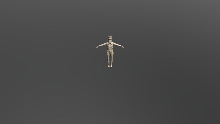 Neptune Statue 3D Model