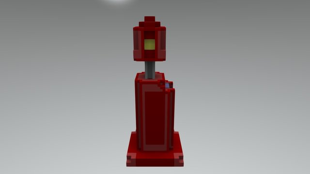 Voxel Gaspump 3D Model