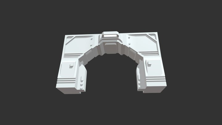 Sci-Fi Door 3D Model