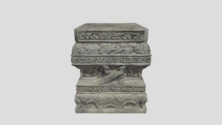 Traditional Chinese stone platform 3D Model
