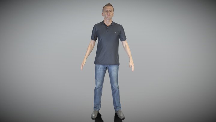 Man in casual style ready for animation 312 3D Model