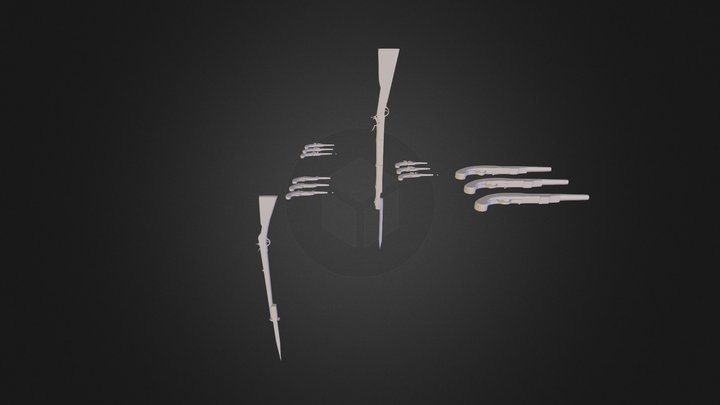 Оружие войны 1812 года 3D Model