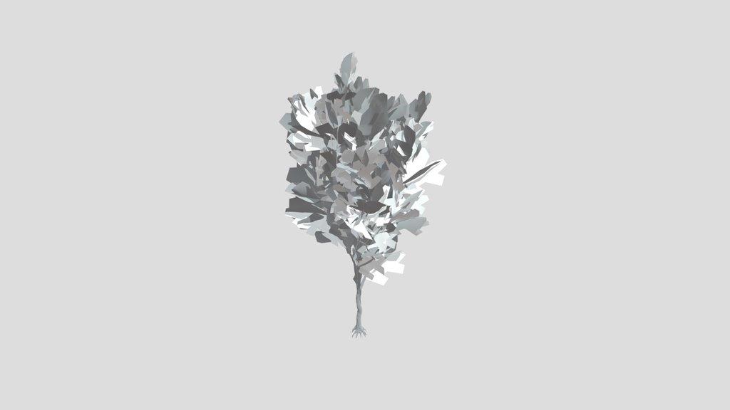 Coral Bark Tree Animated Lowpoly