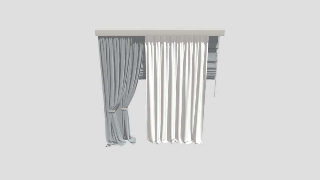 Gd Silk And Cotton Curtain Set