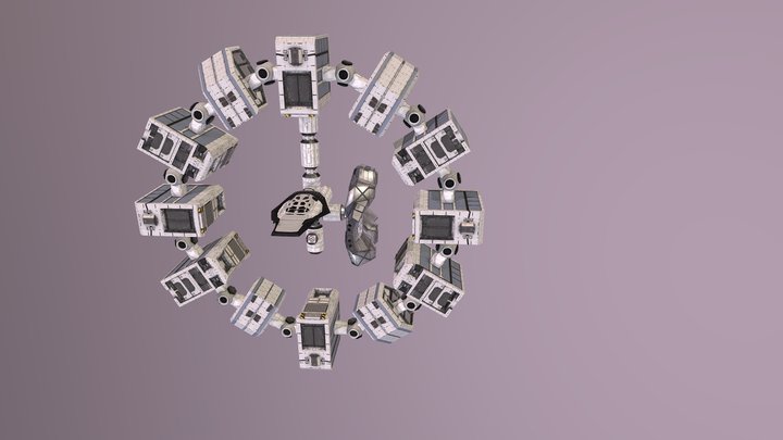 The Endurance interstellar space exploration 3D Model