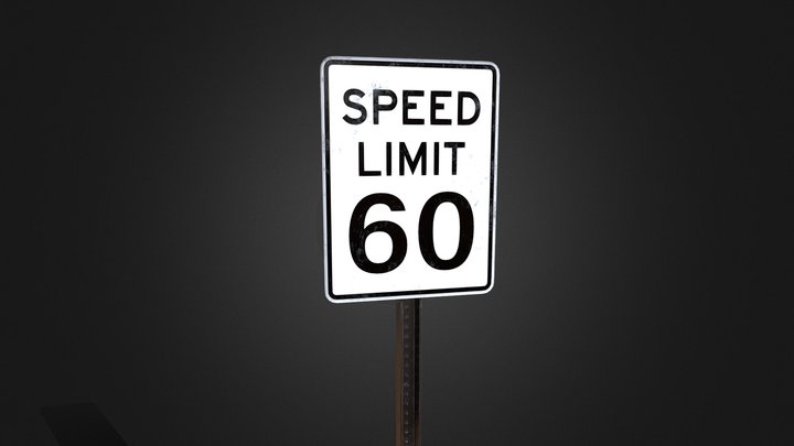 Speedlimit Sign - 2048px² – Free 3D Model STL