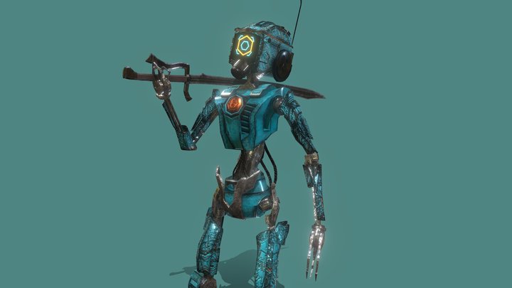 Blue, The Robot Warrior 3D Model
