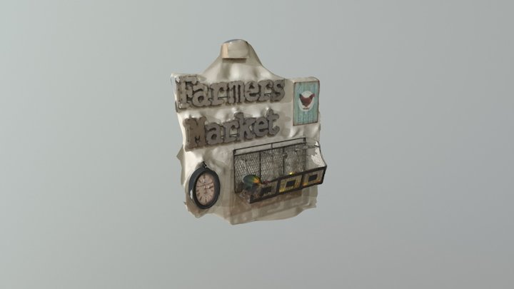 Farmers Market Sign 3D Model