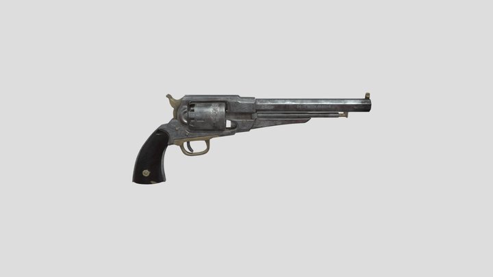 1858 Remington Revolver 3D Model
