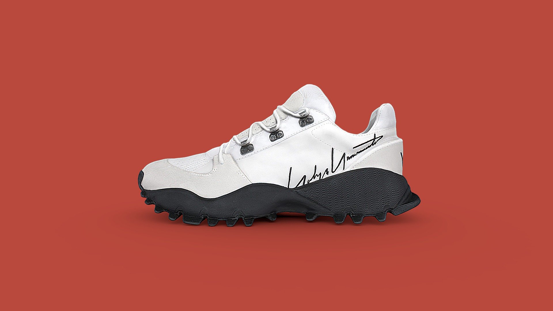 adidas Y-3 Kyoi Trail White Black Sneaker - Buy Royalty Free 3D model ...
