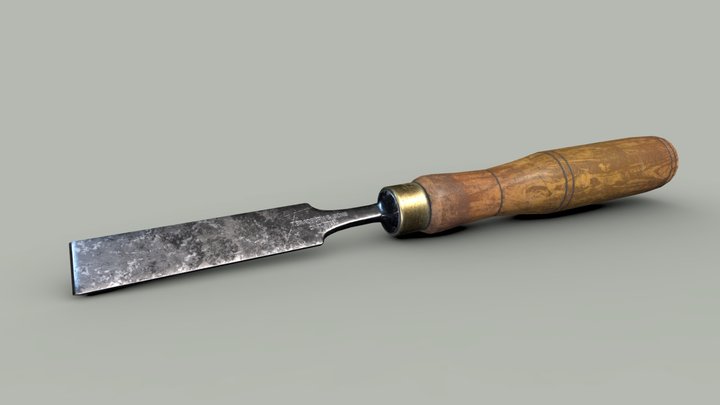Woodworking Chisel - 3D Model by faizal3DX