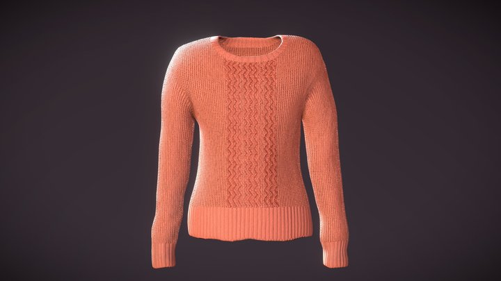 Female sweater 3D Model