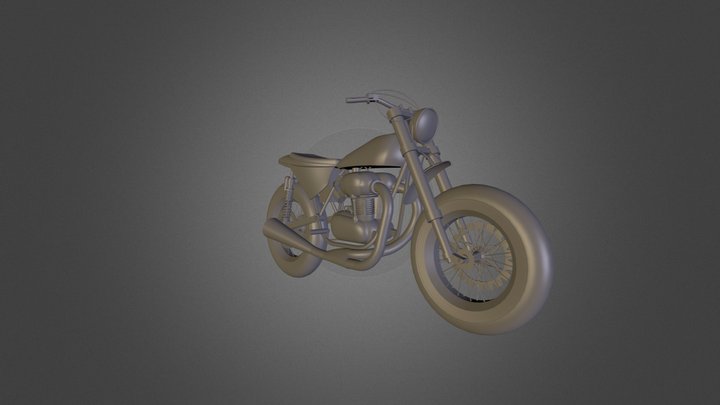 DAE Motorcycle (Only Primitives) 3D Model