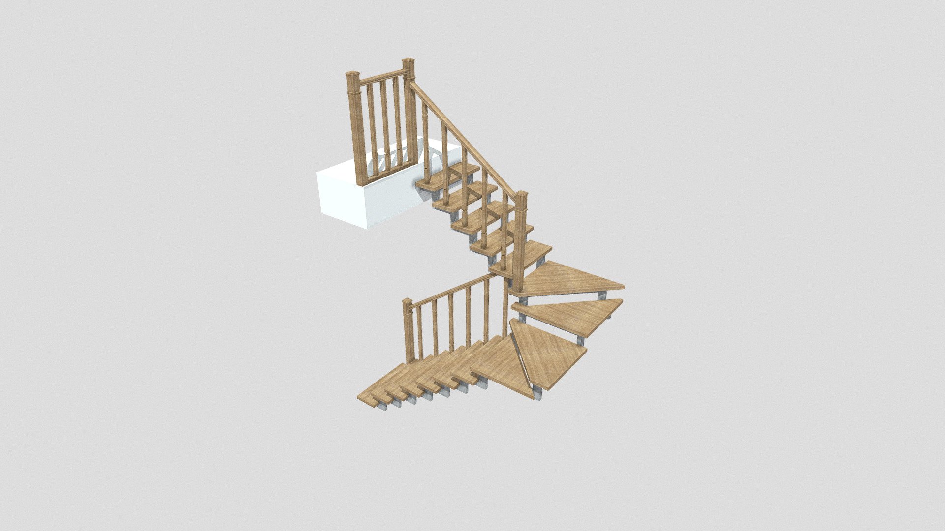 Лестница на двух косоурах - 3D model by lestnitsi [f55ef83] - Sketchfab