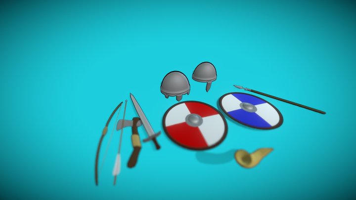 Viking toon weapons "Beta" 3D Model