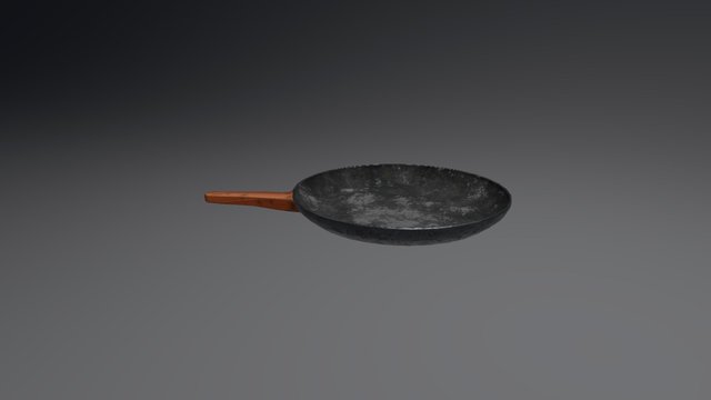 Low Poly Frying Pan 3D Model