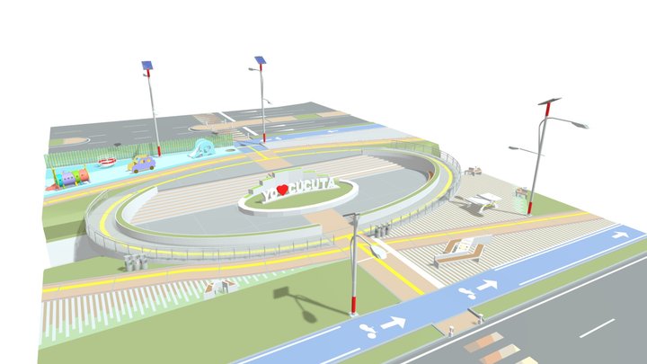 Plaza Perla del Norte 3D Model