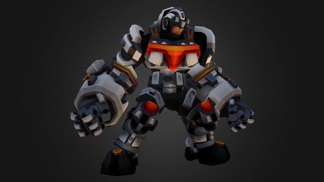 Jon - MechKnight Chronicles - idle 3D Model