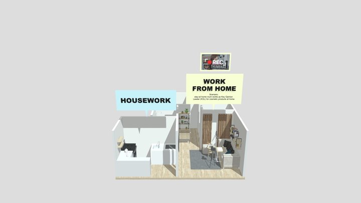 Work From Home: Low-Income Families 3D Model