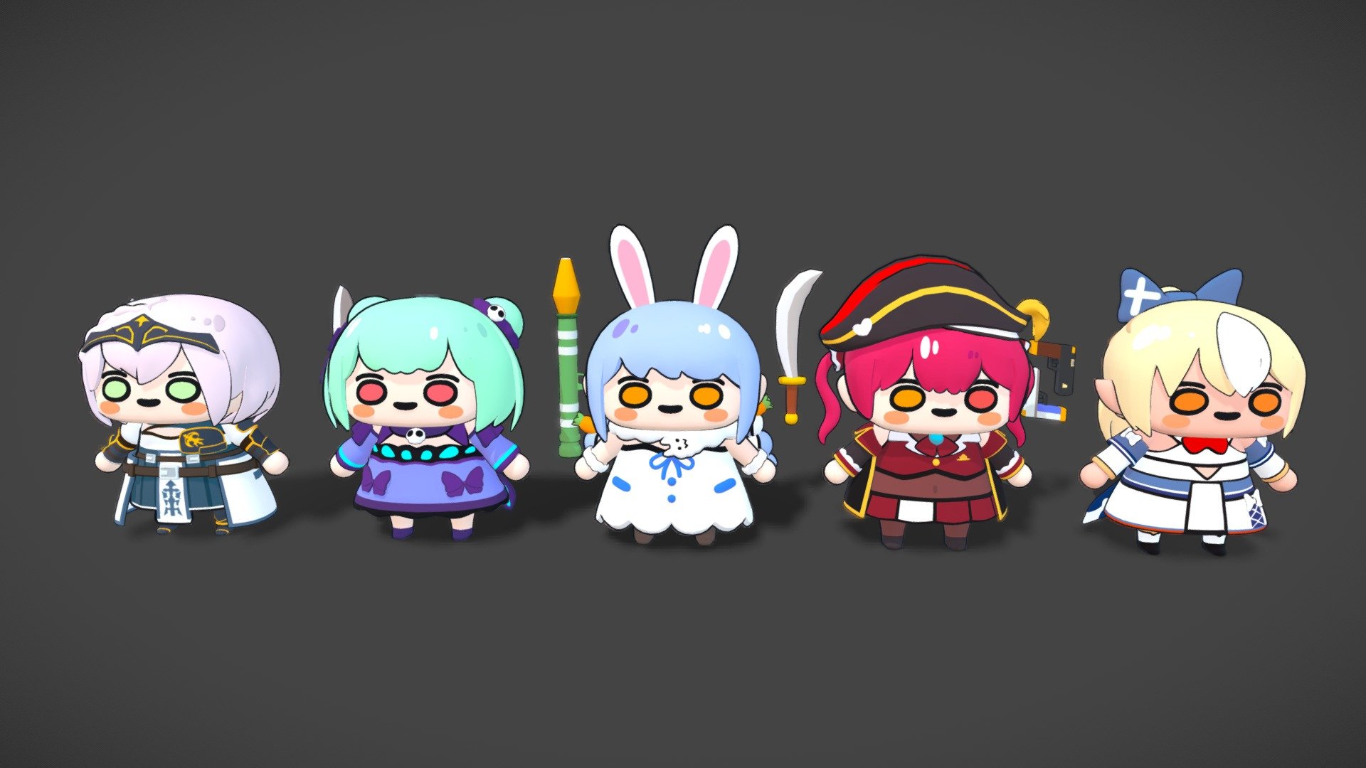 Fuwa Fuwa Hololive Gen3 Wave1 Release 1.0 - Download Free 3D model by Teoi4...