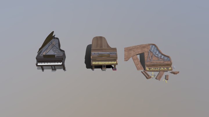 Grand piano #8 3D Model