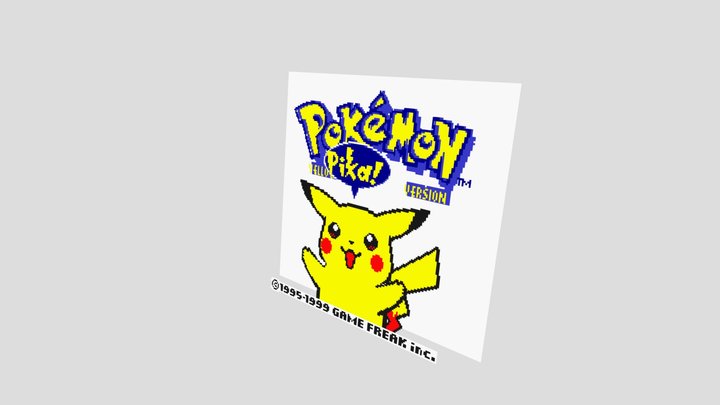 PokemonYellowTitleScreenGameBoyColorPalette 3D Model