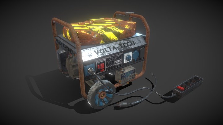 Volta-Tech Industrial Generator Post-Apocalyptic