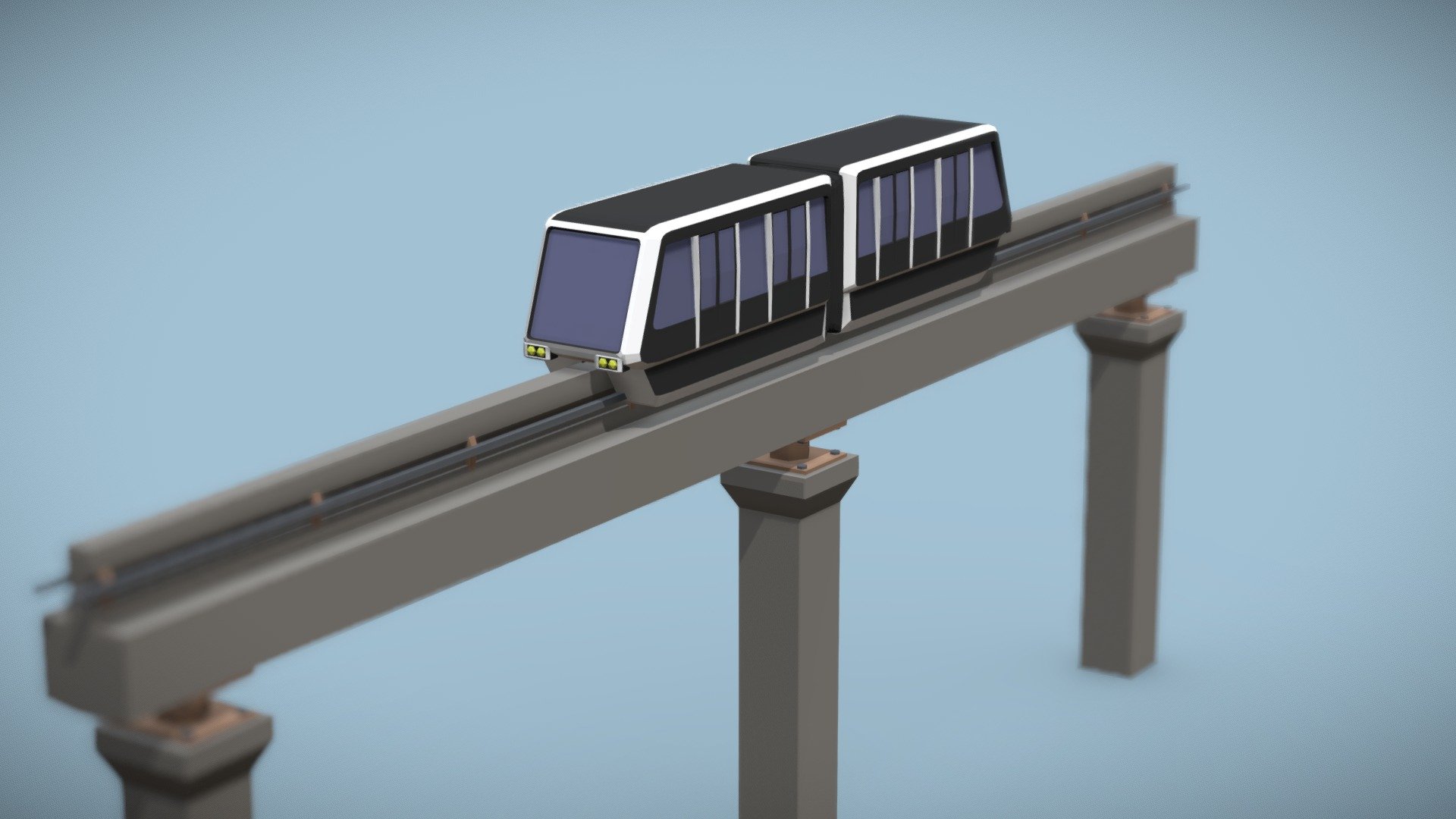 Monorail Download Free 3d Model By Iedalton Iedalton F56a6e0 Sketchfab