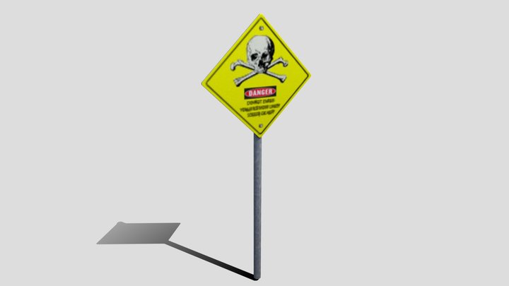 FreeSO - Warning Sign 3D Model