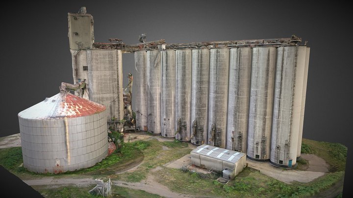 Bunge Silos 3D Model