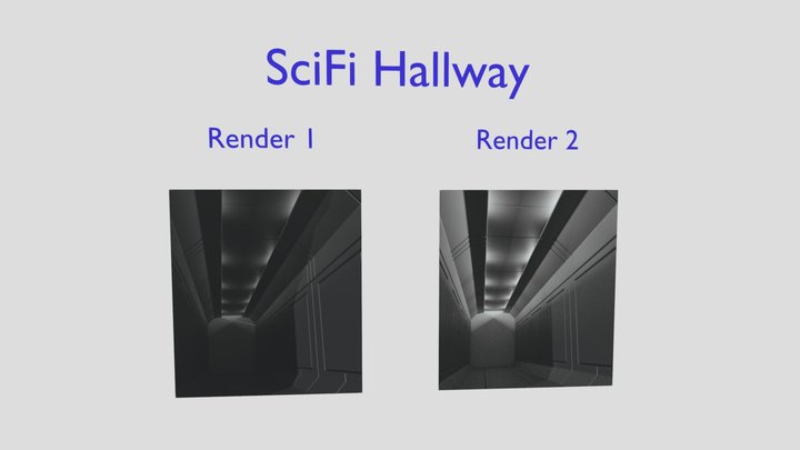 Scifi Hallway Render 3D Model