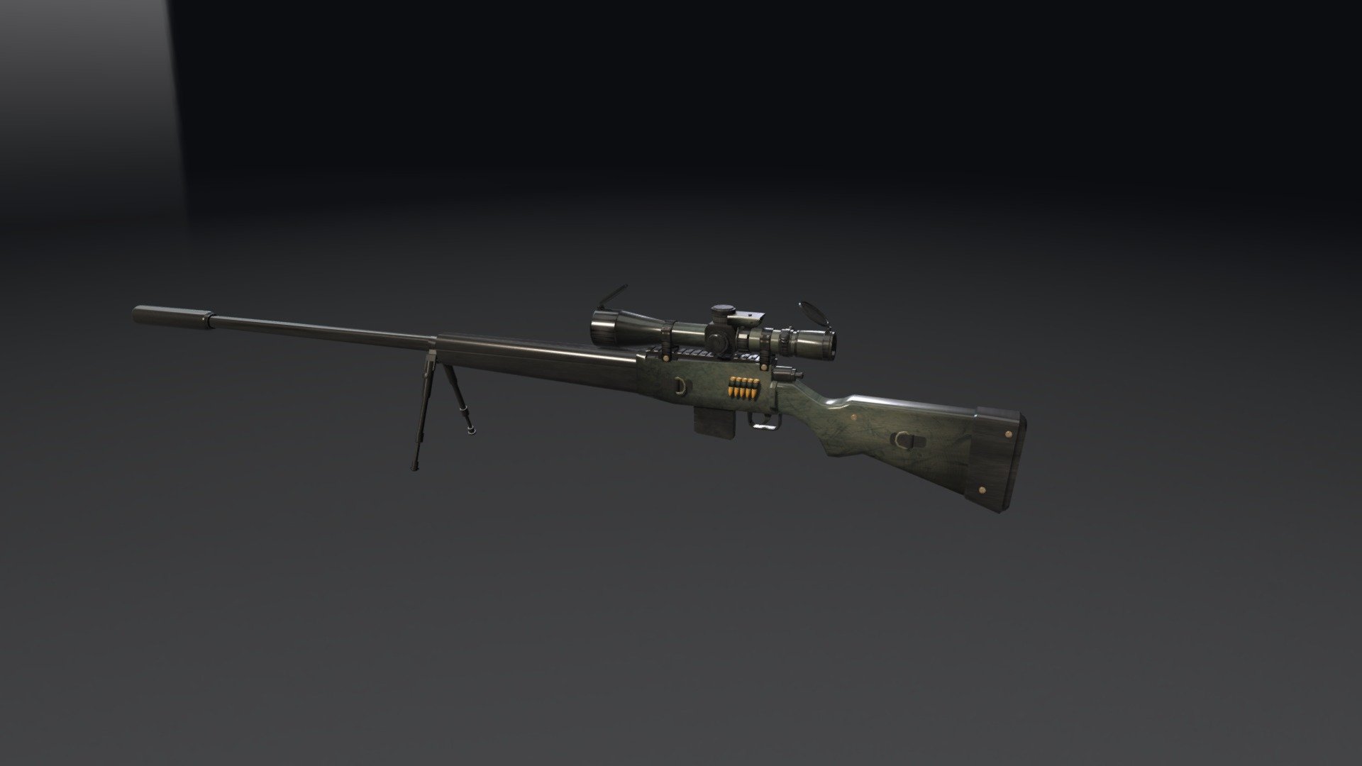 Sniper - Download Free 3d Model By Stevennvh [f56c13d] - Sketchfab