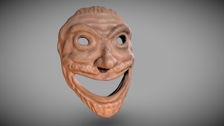 Theater Comedy Mask 3D Model