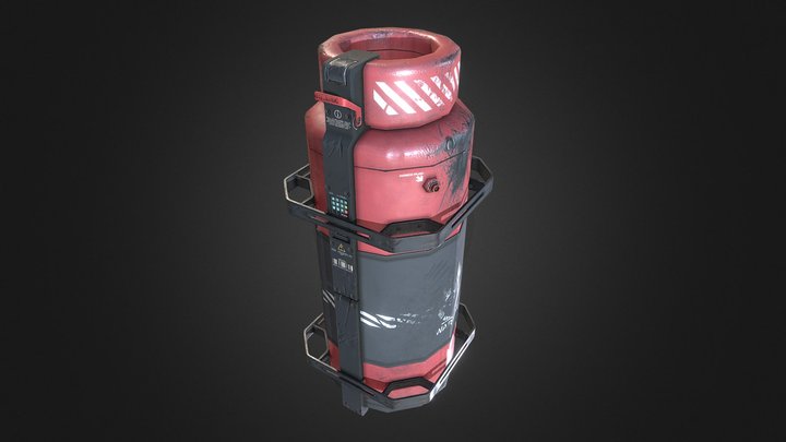 Sci-fi Gas Container 3D Model