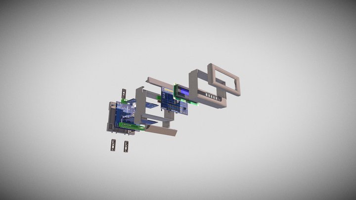 MicroBd-DIN rail box_1-Xc-Exploded-view 3D Model