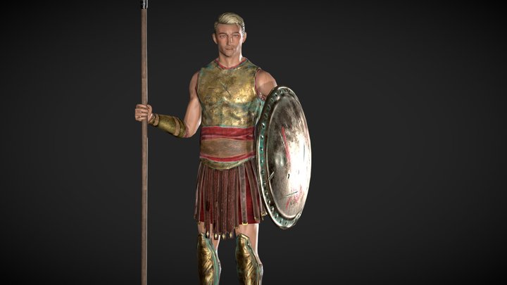 Roman Warrior 3D Model