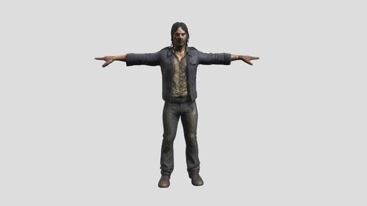 3D Zombie Apocalypse Survivor Male Character 3D Model