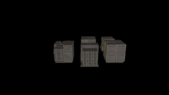 HEIST - Warehouse Crate Pile Prop Set 3D Model