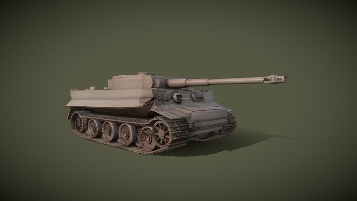 WW2 German Tiger Tank 3D Model