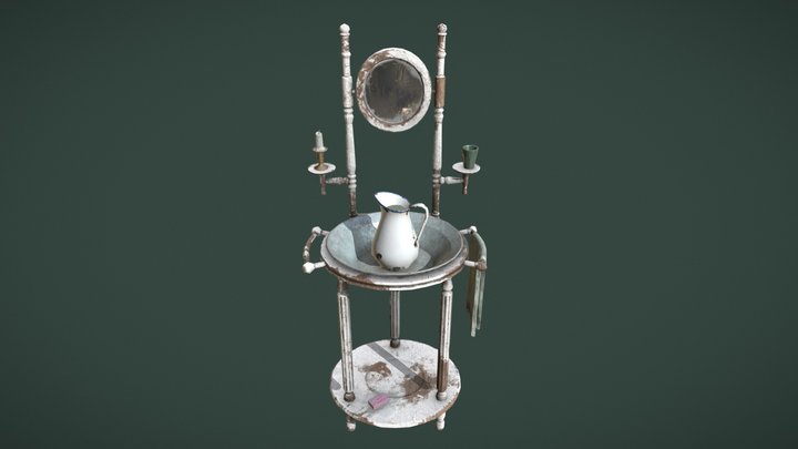 Old wash stand 3D Model