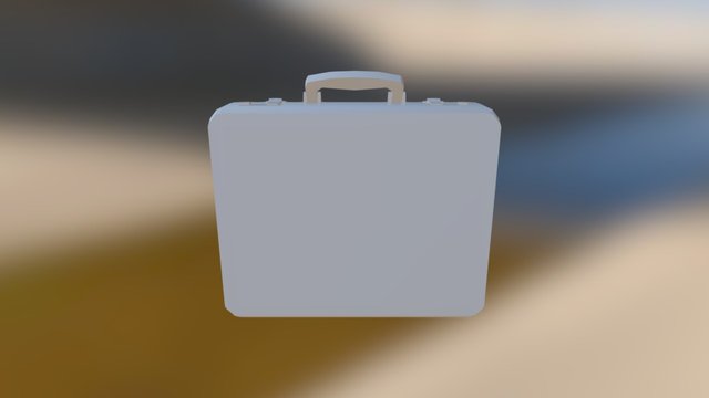 Low Poly Briefcase 3D Model