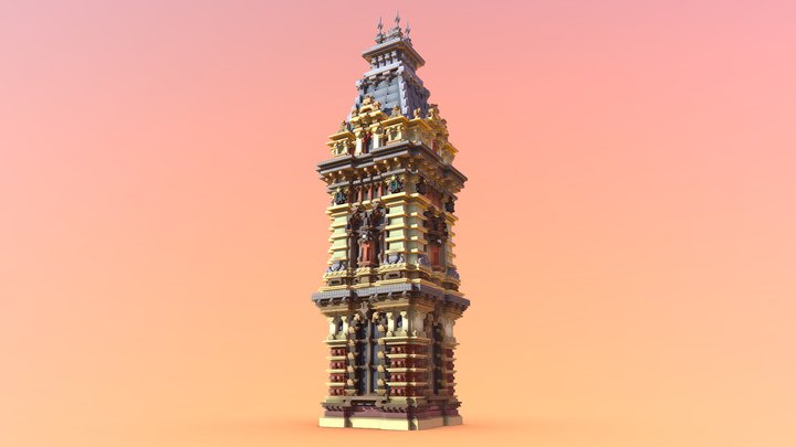 Palacio de las aguas corrientes | Minecraft 3D Model