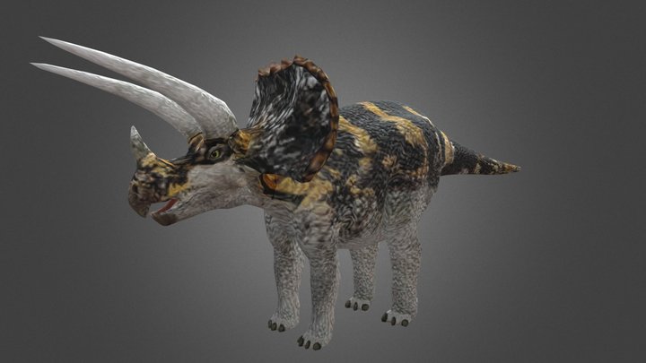 Dinosaur Hunting Triceratops – Free 3D Model STL