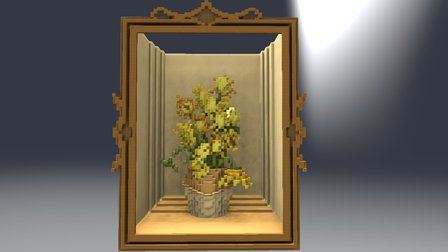 Van Gogh, Sunflowers - a Minecraft model 3D Model